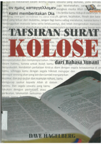Sampul Tafsiran Surat Kolose dari Bahasa Yunani